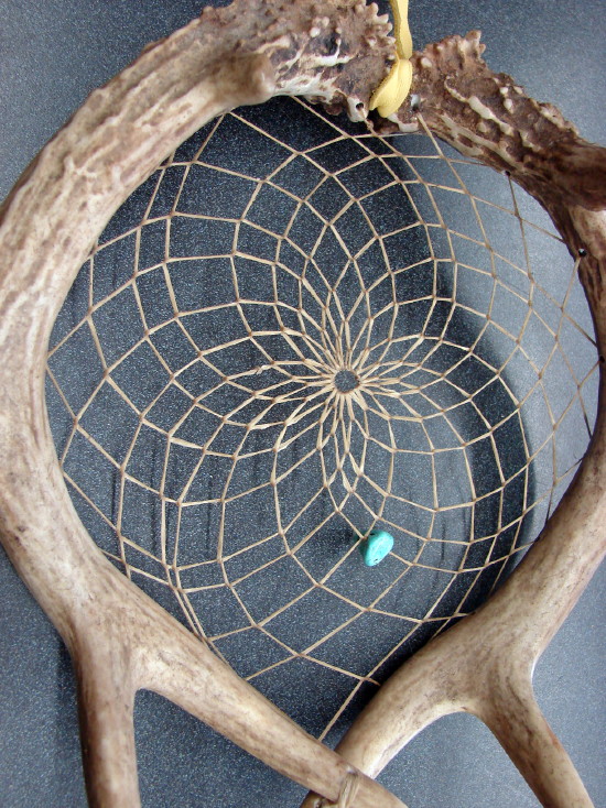 Dreamcatcher with deer antler